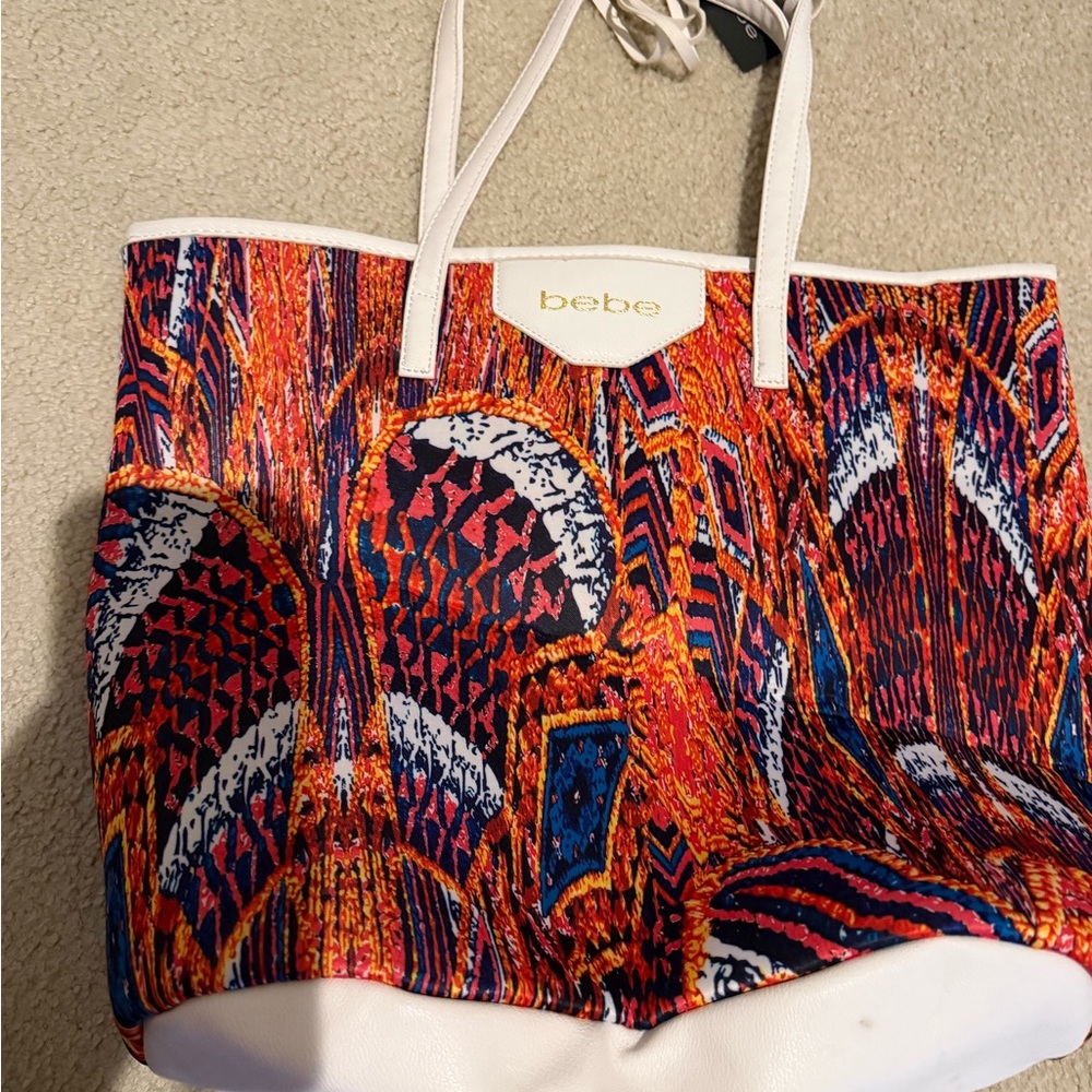 Bebe Vibrant Patterned Tote Bag